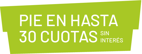 Pie en hasta 30 cuotas - Sin interés